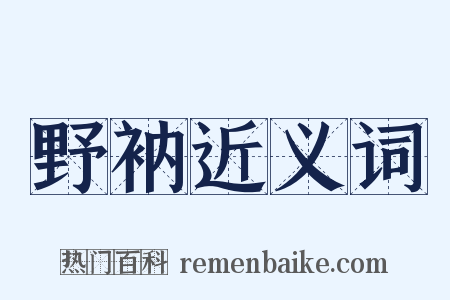 野衲近义词是什么意思的图片